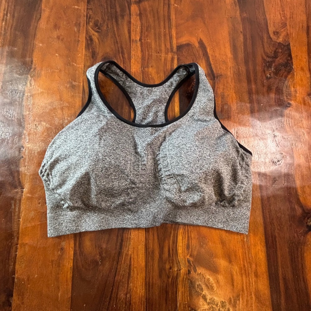 Truekind Daily Comfort Wireless Shaper Bra Heather Gray Racerback 3XL Womens